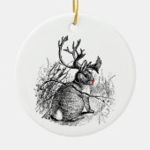 Red Nosed Jackalope Ornament (Voorkant)