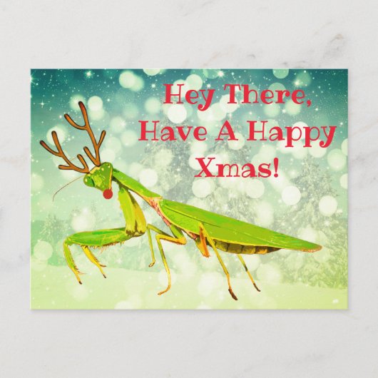 Red Nosed Praying Mantis Weird Briefkaart (Voorkant)