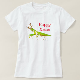 Red Nosed Praying Mantis Xmas T-shirt