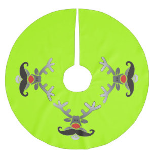 Red Nosed Rudolph met Mustache + jouw idee Kerstboom Rok