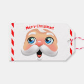Red Nosed Santa Claus Cadeaulabel (Voorkant (Horizontaal))
