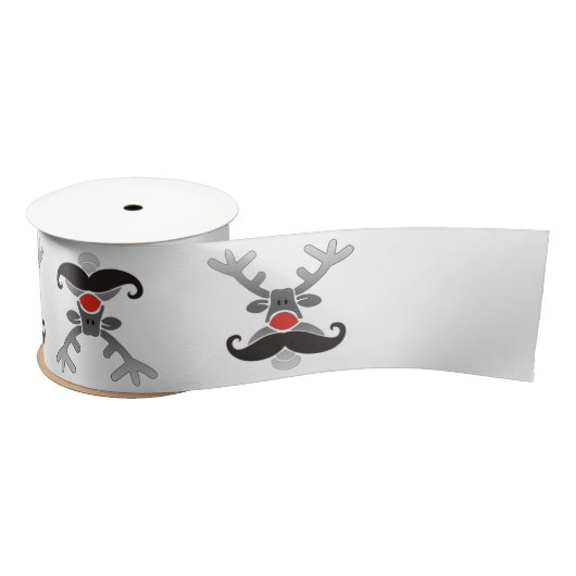 Red Nosed van Mustache + jouw idee Satijnen Lint (Spoel)