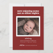 Red Now Enjoying Some Not So Silent Nights Feestdagenkaart (Voorkant)