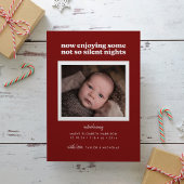 Red Now Enjoying Some Not So Silent Nights Feestdagenkaart