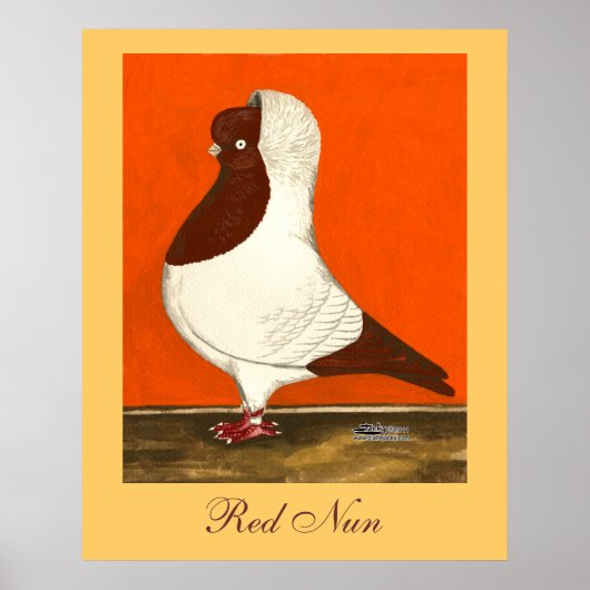 Red Nun Pigeon Poster (Voorkant)