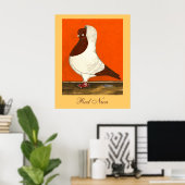 Red Nun Pigeon Poster (Thuiskantoor)