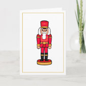 Red Nutcracker Blank Inside Christmas Card Kaart (Voorkant)
