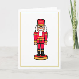 Red Nutcracker Blank Inside Christmas Card Kaart