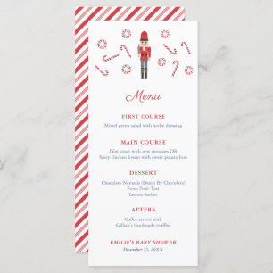 Red Nutcracker Candy Canes Family Kerstparty Menu