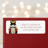 Red Nutcracker Christmas Holiday Return Address  Etiket
