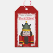Red Nutcracker Company Logo Christmas Gift Label Cadeaulabel (Voorkant)
