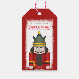 Red Nutcracker Company Logo Christmas Gift Label Cadeaulabel