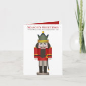 Red Nutcracker Company Vakantie Kerstmis Kaart (Voorkant)