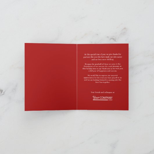 Red Nutcracker Company Vakantie Kerstmis Kaart (Binnen)