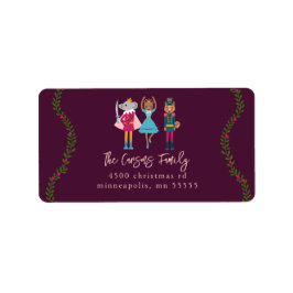 Red Nutcracker Retouradreslabel Etiket