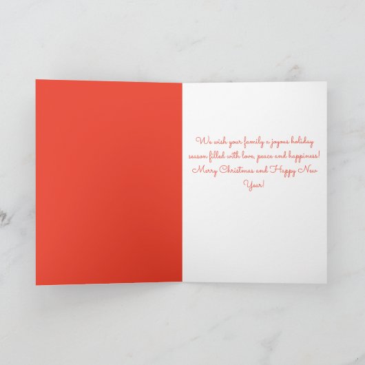 Red Nutcracker Snow Wereldbol Folded Holiday Card Feestdagen Kaart (Binnen)