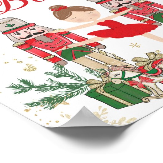 Red Nutcracker Winter Onederland Hot Cocoa Bar Poster (Hoek)