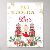 Red Nutcracker Winter Onederland Hot Cocoa Bar Poster (Voorkant)
