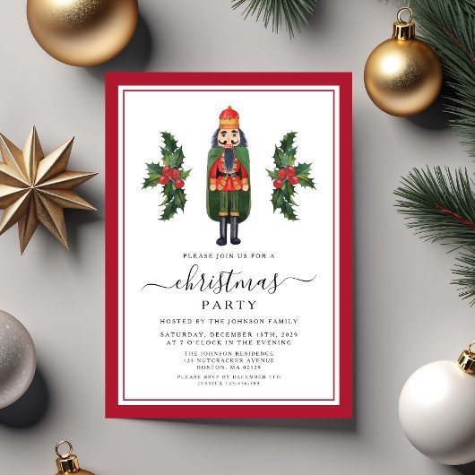 Red Nutkraker kerstfeest Kaart