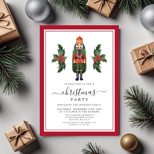 Red Nutkraker kerstfeest Kaart