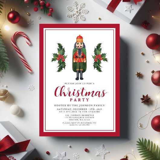 Red Nutkraker kerstfeest Kaart