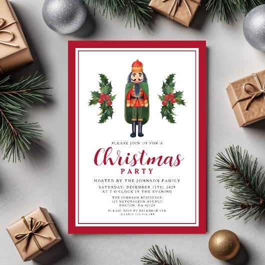 Red Nutkraker kerstfeest Kaart