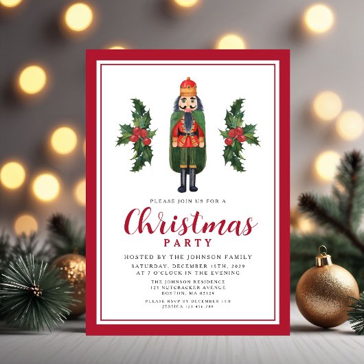 Red Nutkraker kerstfeest Kaart