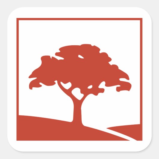 Red Oak 3x3 Sticker (Voorkant)