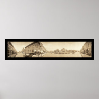 Red Oak IA Street Foto 1908 Poster