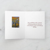 Red Oak Leaves en Word Art Thanksgiving Kaart (Binnen)