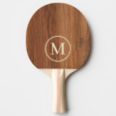 Red Oak Wood Monogram Tafeltennisbatje (Voorkant)