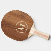 Red Oak Wood Monogram Tafeltennisbatje (Zijkant)