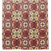 Red Ochre Yellow Brown Hip Orient Bali Art Douchegordijn (Voorkant)