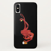 Red Octopus Beer Lover Case-Mate iPhone Case (Achterkant)