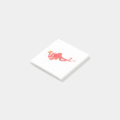 Red Octopus Beer Lover Post-it® Notes (Schuin)