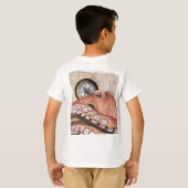 Red Octopus Compass  Map beige T-shirt (Achterkant volledig)