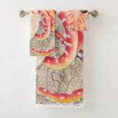 Red Octopus  Map Comass Marine Bad Handdoek (Insitu)