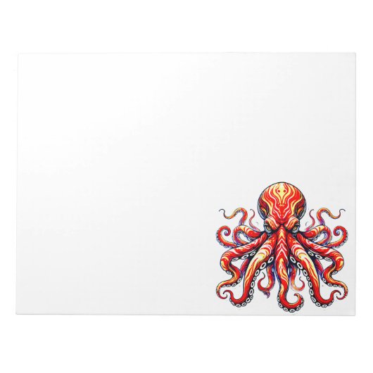 Red Octopus Notitieblok (Voorkant)