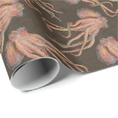 Red Octopus Paper Cadeaupapier (Rol Hoek)