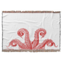 Red  Octopus Tentacles Illustratie