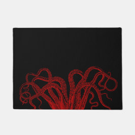 Red  Octopus Tentacles Illustratie Deurmat