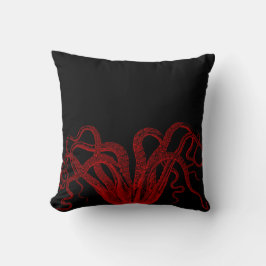 Red  Octopus Tentacles Illustratie Kussen