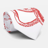 Red Octopus Tentacles Illustratie Stropdas (Opgerold)