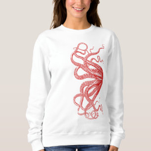 Red Octopus Tentacles Illustratie Trui