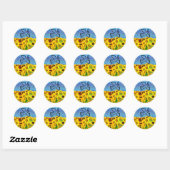 Red Oekraïne! Ronde Sticker (Vel)