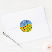 Red Oekraïne! Ronde Sticker (Envelop)