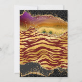 Red Oerwoud Safari Glitter Agate 21st Birthday Kaart (Achterkant)