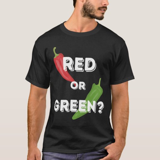 Red of Green Chili New Mexico Hatch Chiles T-shirt (Voorkant)