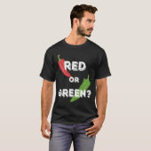 Red of Green Chili New Mexico Hatch Chiles T-shirt (Voorkant volledig)
