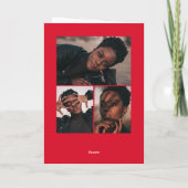 Red Offset Arch 4 Foto Afstuderen Bedankkaart (Achterkant)